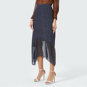 RIXO Silk Leandra Midi Skirt